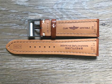 24mm tan breitling strap|breitling genuine leather strap.